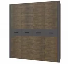 Шкаф четырехдверный Куба ШР-4 Таксус Вольфрам_3