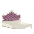 Кровать 1600 с мягким изголовьем без основания Маркиза ЛД 517.343.000.004 Алебастр Сиреневый_12