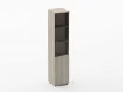 Шкаф высокий со стеклом Twin 16.16.13Л Дуб Сантана светлый_26