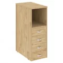 Тумба 4 ящика завершающая ONIX O.R-TV-4(L) Тиквуд светлый_1