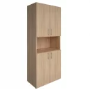 Шкаф книжный закрытый с нишей без топа YALTA LT-ST 1.5	Снежная Патина_10