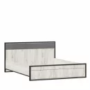 Кровать двуспальная 1600 без основания Техно ЛД 678.140.000.011 Дуб Крафт белый Серый шифер_2