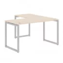 Стол угловой левый XTEN-Q XQCT 1415 L Бук Тиара Алюминий_4