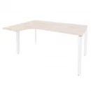 Стол эргономичный левый на П-образном м/к ONIX O.MP-SA-4L Денвер Светлый/Белый_58
