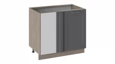 Шкаф напольный с планками для формирования угла Одри Н_72-90_1ДРпУ Дуб Сонома трюфель/Серый шелк_14