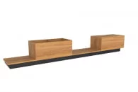 Тумба приставная Урбан ЛД 528.110.000 Дуб золотой/Чёрный_1