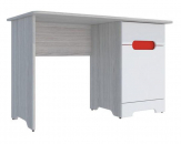 Стол Палермо-3 Юниор Ясень шимо светлый Белый глянец_0