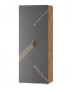 Шкаф для одежды с полками и штангой (лев/прав) Монако 902.13 Дуб Вотан Графит_2