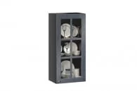 Шкаф кухонный 450 высокий со стеклом Мокка ЛД 274.430.000.172 Черный Дуб фактурный антрацит_20