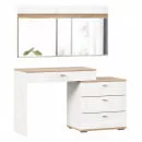 Стол туалетный комбинированный с зеркалом 1200 Фиджи 013 Дуб Золотой Белый_1