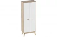 Шкаф Калгари 06 Дуб натуральный светлый/белый матовый_0