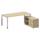 Стол рабочий руководителя с опорной тумбой левый METAL SYSTEM DIRECT БГ.СРТ-5.8 Пр Акация Лорка_7