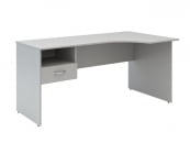 Стол письменный правый SET160-1 R c подвесной тумбой Серый_7