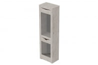 Шкаф однодверный со стеклом Соренто 11 Дуб бонифаций_0