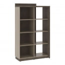 Стеллаж комбинированный на 4 секции левый WOOD&STONE СФ-534101 Бетон Чикаго темный Дрифтвуд_0