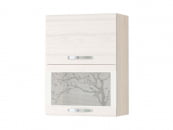 Шкаф-витрина кухонный (с системой плавного закрывания) Графит 74.08.2 Сосна Астрид-Ванил_36