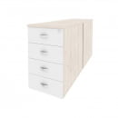 Тумба двойная приставная / опорная ONIX O.TPO-2.7 Денвер Светлый/Белый_11