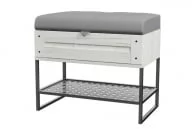 Банкетка 600 Сидней ЛД 672.060.000 Дуб Крафт Белый Серый_0