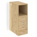 Тумба с подсветкой 4 ящика завершающая ONIX O.R-TV-4.S(R) Тиквуд светлый_5