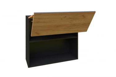 Шкаф кухонный 800 горизонтальный с 2 складными дверями Шервуд ЛД 281.980.000.048 Черный Дуб золотой