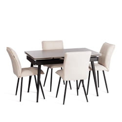 Мягкий стул Sweet LT, велюр, молочный/черный, 4, 41х55х88 см