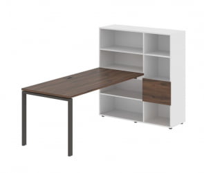 Рабочая станция EDIS EURST 1217 Дуб Денвер темный Мокко Белый