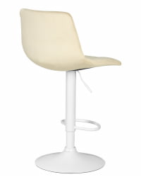 Стул барный ДОБРИН ТАИЛОР ВХИТЕ (бежевый велюр (МДЖ9-10)) / DOBRIN TAILOR WHITE (MJ9-10))