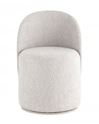 Пуф Лореен вращающийся букле Светло-серый / Loreen