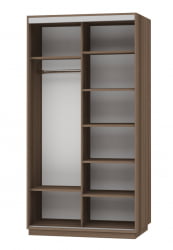 Шкаф-купе в гостиную комнату Экспресс Дуо Медиум 1200х2200х Венге / 1200х2200h