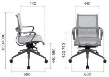 Премиум кресло Еверпроф Чикаго Блаcк Сетка Черный / Everprof Chicago Black