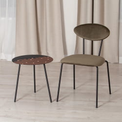 Журнальный стол LANCOME металл / МДФ, 45 х 45 х 45 см, дуб санремо/черный