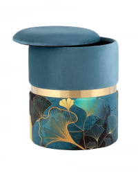 Пуф Кэрри с ящиком велюр Gingko без ножек