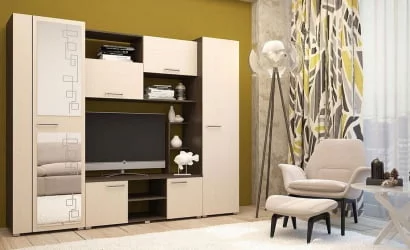 Стенка-горка в гостиную Флора 2 Венге Дуб