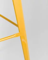 Стул барный Tolix Wood 75.5  со спинкой Желтый