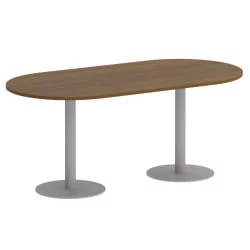 Стол овальный ХОМЕ ОФФИCЕ ВР.СП-5-180.1 Орех Гварнери/Серый металл / HOME OFFICE VR.SP-5-180.1