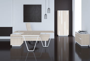 Стол для заседаний Line СФ-571722.1 Дуб светлый Белый