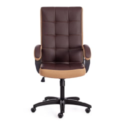 Кресло ТРЕНДЙ (22) кож/зам/ткань, коричневый/бронзовый, 36-36/21 / TRENDY