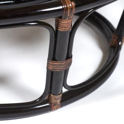 Кресло ПАПАСАН 23/01 В /с подушкой/ диаметр подушки 129 см, 115х101х104 см, Антикуе бровн (античный черно-коричневый), ткань Старт / PAPASAN W Antique brown