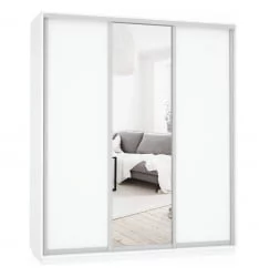 Шкаф-купе трехдверный Экспресс Медиум-1 1800х2200х Белый снег / 1800х2200h