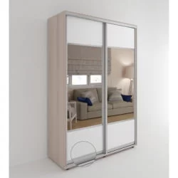 Шкаф-купе 2-х дверный Акцент-Дуэт КВ 1400х600 Ясень шимо светлый