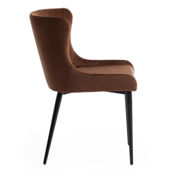 Стул MANTRA (mod. 713) ткань/металл, 49х61х82 см, высота до сидения 49 см, коричневый barkhat 11/черный