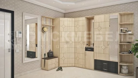 Прихожая в коридор современная Дуб Сонома/Croco braun