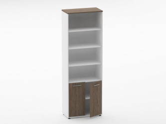 Шкаф 5 широкий верх открытый, низ закрытый Дека 10.23.111 Дуб Верцаска/Белый / Deka