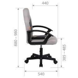 Кресло на колёсиках CHAIRMAN KIDS 111 Черный-красный