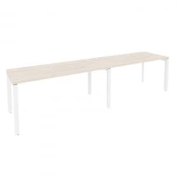 Рабочая станция на П-образном м/к ОНИКС О.МП-РС-2.4.7 Денвер Светлый/Белый / ONIX O.MP-RS-2.4.7