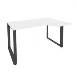 Стол эргономичный правый на О-образном м/к ОНИКС О.МО-СА-2Р Белый Бриллиант/Антрацит / ONIX O.MO-SA-2R