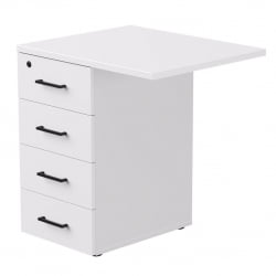 Тумба приставная с топом Еверпроф ЕВО 254Т2203 Белая / Everprof EVO