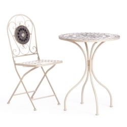 Обеденный стол Secret de Maison ROMEO (mod. PL08-7451RV) металл, 60*72см, белый/плитка калейдоскоп