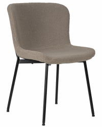 Стул обеденный ДОБРИН МИЛО (черные ножки, бежевый букле (УФ992-04)) / DOBRIN MILO (UF992-04))