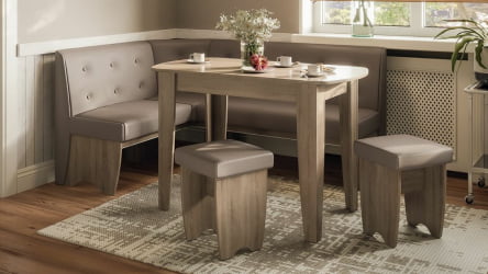 Кухонный уголок Барселона Дуб Сонома трюфель, Микровелюр Duna Stone